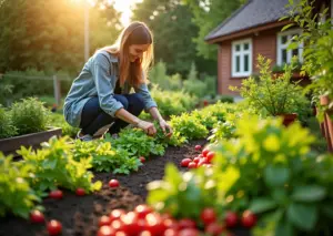Овощи, ягоды и зелень на дачном участке в России, ухаживает начинающий садовод