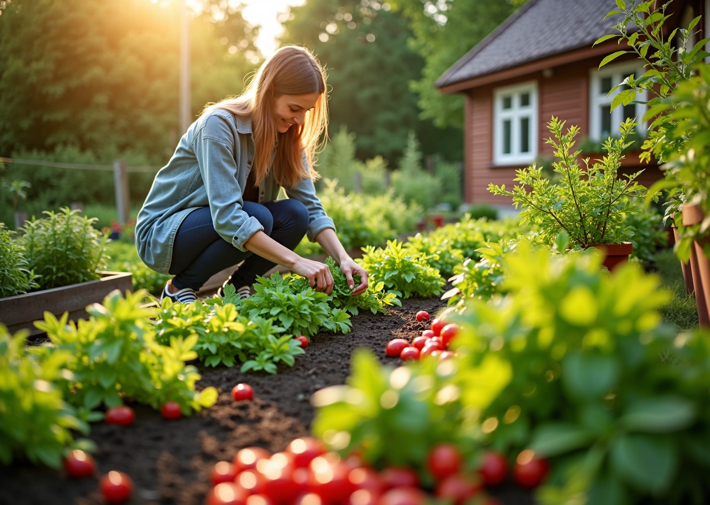 Овощи, ягоды и зелень на дачном участке в России, ухаживает начинающий садовод